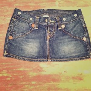 True Religion mini denim skirt